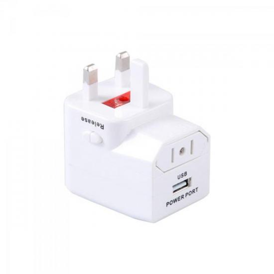 Plug Adaptador Universal 2P+T 6A~13A com USB AD102 Branco NEWLINK por 0,00 à vista no boleto/pix ou parcele em até 1x sem juros. Compre na loja Mundomax!