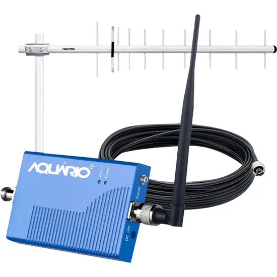 Kit Mini Repetidor Celular + Antena 800MHz RP-860 AQUÁRIO (48065)