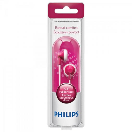 Fone de Ouvido Estéreo SHE2100/28 Pink PHILIPS por 0,00 à vista no boleto/pix ou parcele em até 1x sem juros. Compre na loja Mundomax!