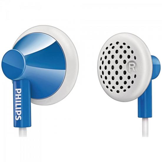 Fone de Ouvido Estéreo SHE2100/28 Azul PHILIPS por 0,00 à vista no boleto/pix ou parcele em até 1x sem juros. Compre na loja Mundomax!