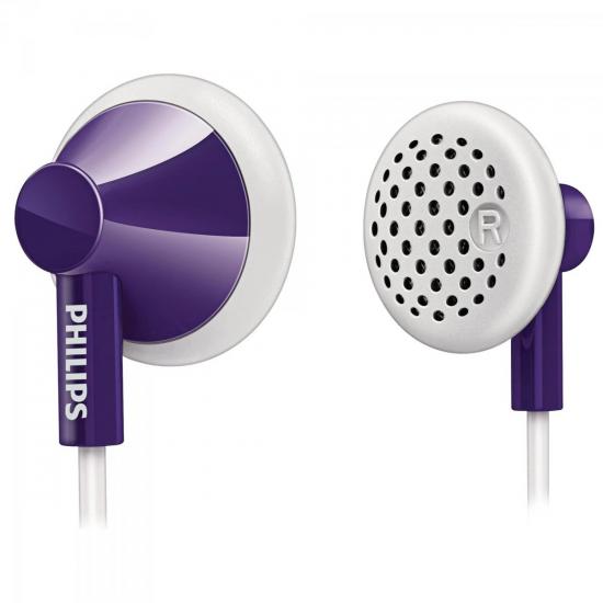 Fone de Ouvido Estéreo SHE2100/28 Roxo PHILIPS por 0,00 à vista no boleto/pix ou parcele em até 1x sem juros. Compre na loja Mundomax!