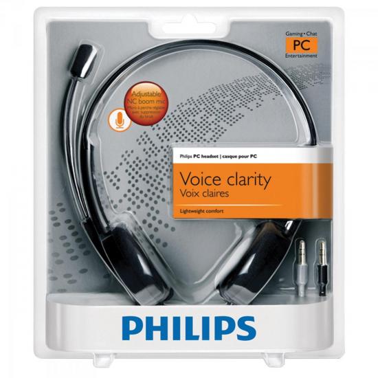 Fone de Ouvido com Microfone e Haste Rotacional SHM3550/10 Preto PHILIPS por 0,00 à vista no boleto/pix ou parcele em até 1x sem juros. Compre na loja Mundomax!