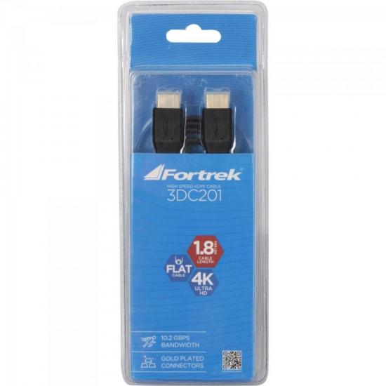 Cabo HDMI X HDMI 4K ULTRA HD 1,8m 3DC-201 FORTREK por 17,90 à vista no boleto/pix ou parcele em até 1x sem juros. Compre na loja Mundomax!