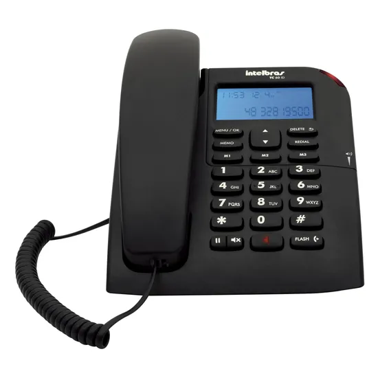 Telefone Fixo com Identificador de Chamadas TC60ID Preto INTELBRAS (48352)