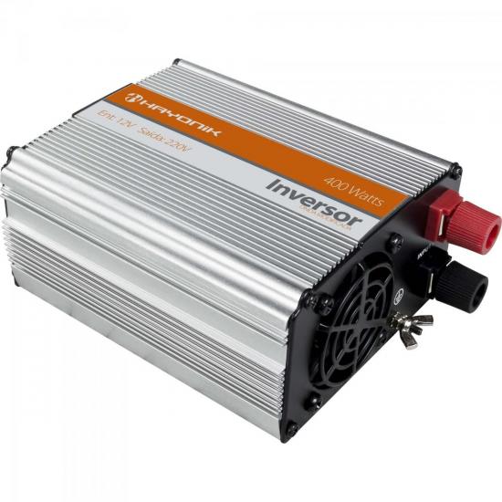 Inversor Onda Modificada 12VDC/220V USB 400W HAYONIK por 0,00 à vista no boleto/pix ou parcele em até 1x sem juros. Compre na loja Mundomax!