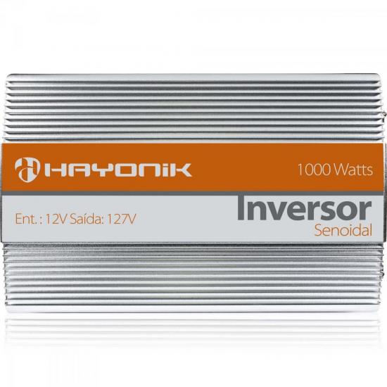 Inversor de Onda Senoidal 12VDC/127V USB 1000W HAYONIK por 0,00 à vista no boleto/pix ou parcele em até 1x sem juros. Compre na loja Mundomax!