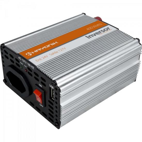 Inversor Onda Modificada 24VDC/127V USB 400W HAYONIK por 0,00 à vista no boleto/pix ou parcele em até 1x sem juros. Compre na loja Mundomax!