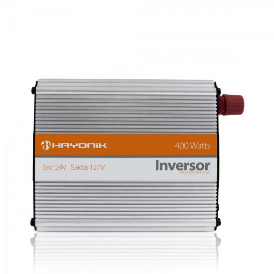 Inversor Onda Modificada 24VDC/127V USB 400W HAYONIK por 0,00 à vista no boleto/pix ou parcele em até 1x sem juros. Compre na loja Mundomax!
