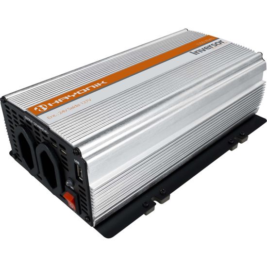 Inversor Onda Modificada 1200W 24VDC/127V USB Prata HAYONIK por 0,00 à vista no boleto/pix ou parcele em até 1x sem juros. Compre na loja Mundomax!