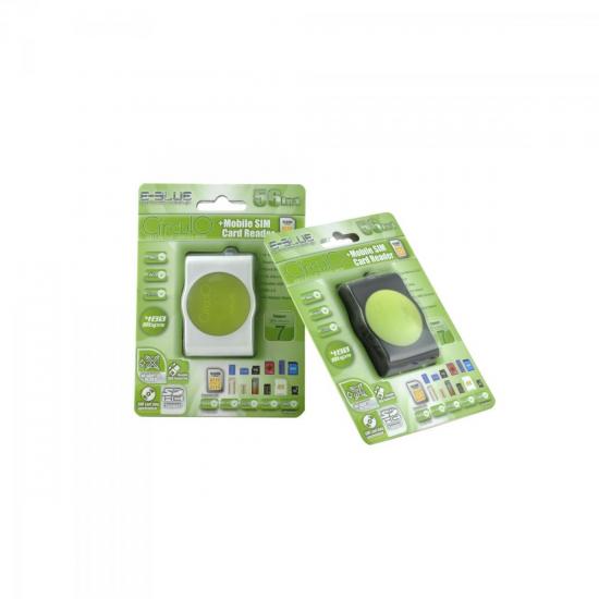 Leitor de Cartão de Memória 56X1 Circulo Preto E-BLUE por 0,00 à vista no boleto/pix ou parcele em até 1x sem juros. Compre na loja Mundomax!