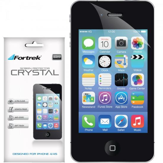 Película Protetora para iPhone 4 e 4S ISP101 Crystal FORTREK por 0,00 à vista no boleto/pix ou parcele em até 1x sem juros. Compre na loja Mundomax!