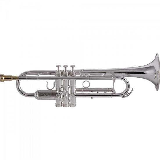 Trompete Bb com Estojo WEINGRILL & NIRSCHL Prateado WERIL por 0,00 à vista no boleto/pix ou parcele em até 1x sem juros. Compre na loja Mundomax!