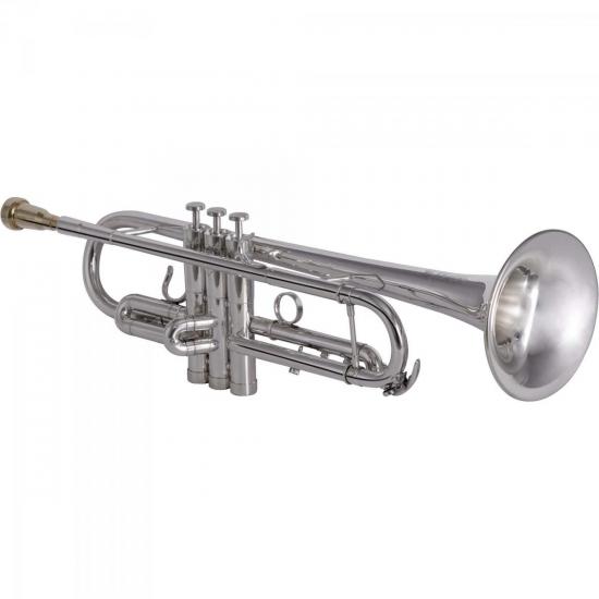 Trompete Bb com Estojo WEINGRILL & NIRSCHL Prateado WERIL por 0,00 à vista no boleto/pix ou parcele em até 1x sem juros. Compre na loja Mundomax!