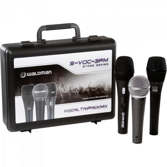 Kit de Microfones + Cachimbos SVOC 3PM Preto WALDMAN (48988)