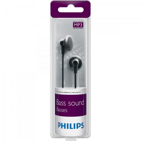 Fone de Ouvido Emborrachado Com Graves Potentes SHE2000/10 Preto PHILIPS por 0,00 à vista no boleto/pix ou parcele em até 1x sem juros. Compre na loja Mundomax!