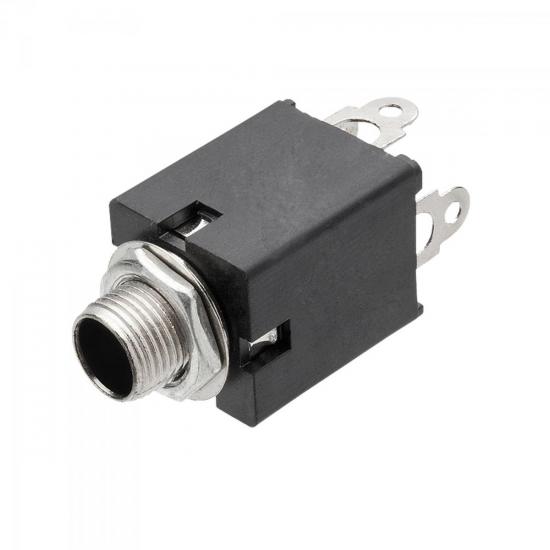 Jack J10 6,35mm Estéreo Circuito Fechado GENÉRICO por 0,00 à vista no boleto/pix ou parcele em até 1x sem juros. Compre na loja Mundomax!