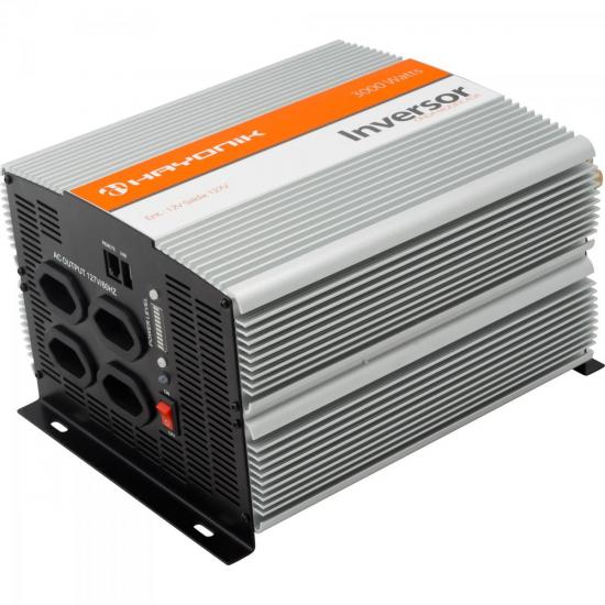 Inversor de Onda Modificada 3000W 12VDC/127V USB Prata HAYONIK por 0,00 à vista no boleto/pix ou parcele em até 1x sem juros. Compre na loja Mundomax!
