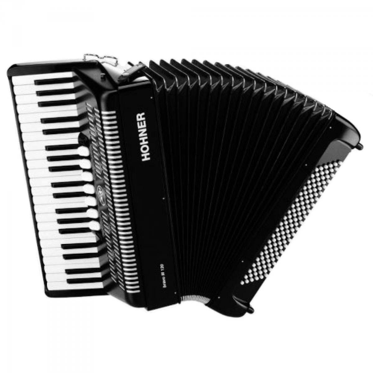 Acordeon Bravo III 120B com Bag Preto HOHNER - Mundomax
