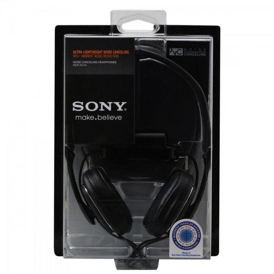 Fone de Ouvido MDR NC40 Preto SONY por 0,00 à vista no boleto/pix ou parcele em até 1x sem juros. Compre na loja Mundomax!