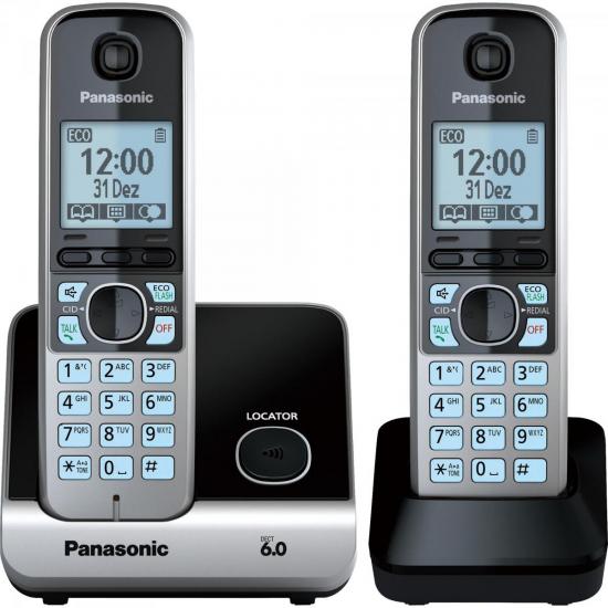 Telefone sem Fio com Base + Ramal KX-TG6712 Preto PANASONIC por 0,00 à vista no boleto/pix ou parcele em até 1x sem juros. Compre na loja Mundomax!