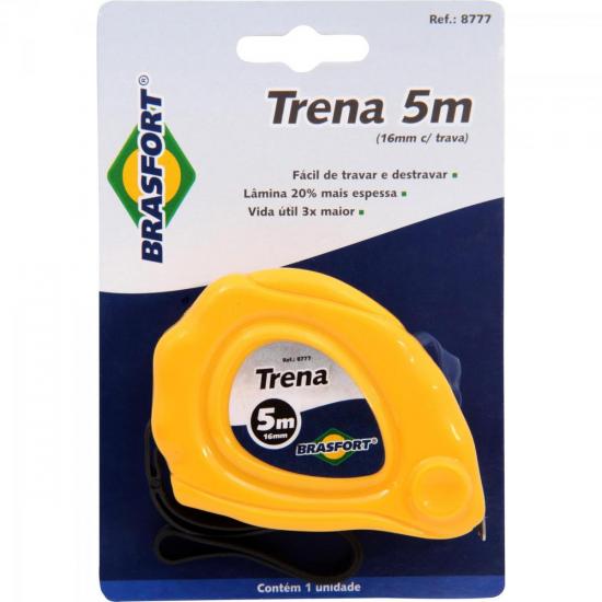 Trena com Trava 5m x 16mm Corpo ABS Amarelo BRASFORT por 0,00 à vista no boleto/pix ou parcele em até 1x sem juros. Compre na loja Mundomax!