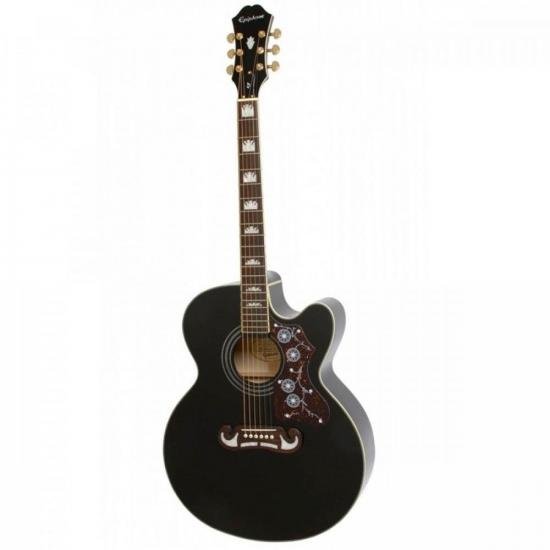 Violão EPIPHONE Elétrico Aço EJ-200 CE Gold Preto por 4.035,90 à vista no boleto/pix ou parcele em até 12x sem juros. Compre na loja Mundomax!