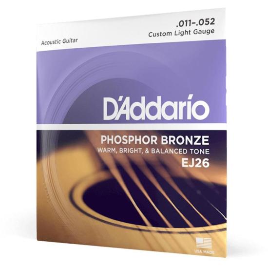 Encordoamento Violão Aço .011-.052 Phosphor Bronze EJ26 D\