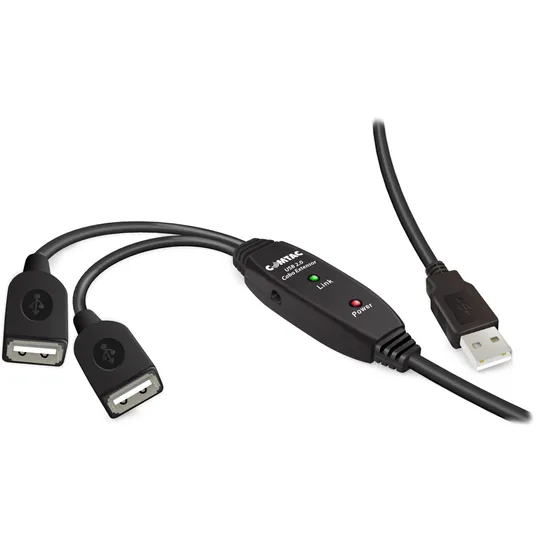 Cabo Extensor USB 2.0 com 10 Metros 9192 COMTAC (49587)