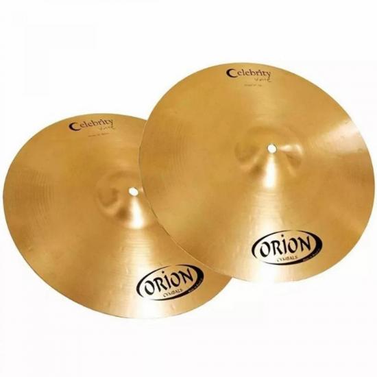 Prato Chimbal (HiHat) 14\" liga B20 CELEBRITY 20 CV14HH ORION por 0,00 à vista no boleto/pix ou parcele em até 1x sem juros. Compre na loja Mundomax!