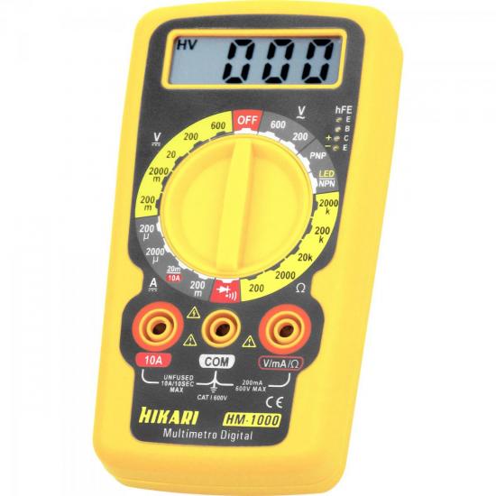 Multímetro Digital HM1000 HIKARI por 0,00 à vista no boleto/pix ou parcele em até 1x sem juros. Compre na loja Mundomax!