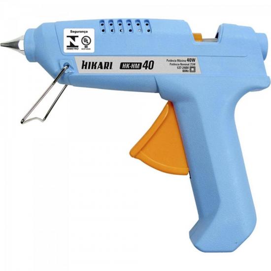 Pistola de Cola 40W HM40 Bivolt HIKARI por 76,90 à vista no boleto/pix ou parcele em até 3x sem juros. Compre na loja Mundomax!