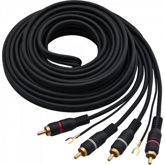 Cabo 2RCA Macho + 2RCA Macho 5,0 Metros SU01515A Preto HYX por 0,00 à vista no boleto/pix ou parcele em até 1x sem juros. Compre na loja Mundomax!