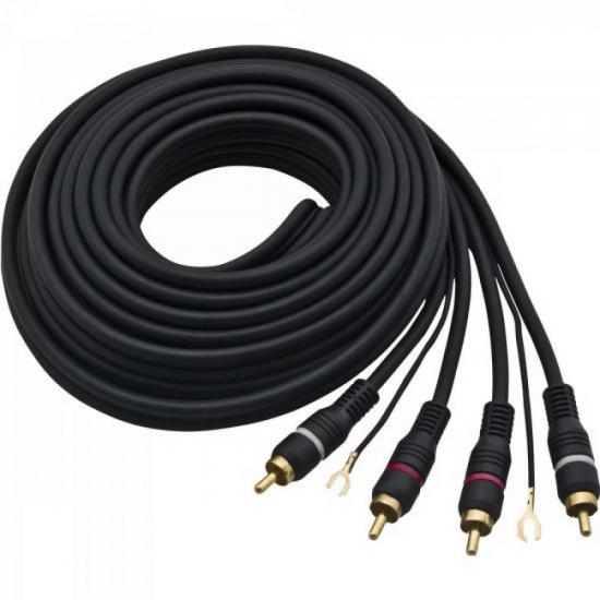Cabo 2RCA Macho + 2RCA Macho 5 Metros SU01525A Preto HYX por 0,00 à vista no boleto/pix ou parcele em até 1x sem juros. Compre na loja Mundomax!