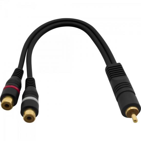 Cabo Y 1RCA Macho + 2RCA Fêmea 20cm SU0201 Preto HYX por 0,00 à vista no boleto/pix ou parcele em até 1x sem juros. Compre na loja Mundomax!