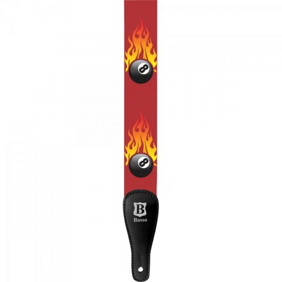 Correia para Guitarra Listrada SF353 Bola 8 Vermelho BASSO por 0,00 à vista no boleto/pix ou parcele em até 1x sem juros. Compre na loja Mundomax!