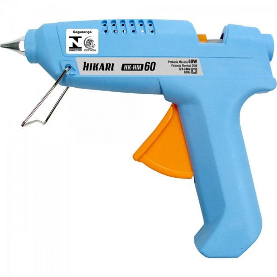 Pistola de Cola 60W HM60 Bivolt HIKARI por 0,00 à vista no boleto/pix ou parcele em até 1x sem juros. Compre na loja Mundomax!