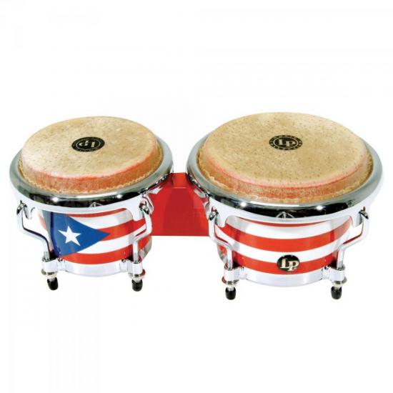 Mini Bongo de Madeira Porto Rico Flag Music Collection LPM199-PR LATIN por 0,00 à vista no boleto/pix ou parcele em até 1x sem juros. Compre na loja Mundomax!