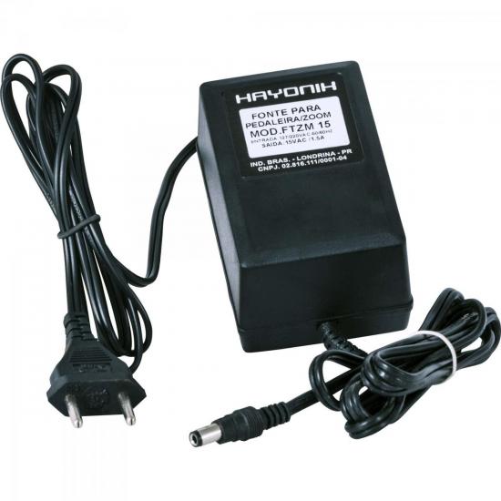 Fonte Pedal ZOOM 15VAC 1,5A P4 FTZM15 HAYONIK por 92,99 à vista no boleto/pix ou parcele em até 3x sem juros. Compre na loja Mundomax!
