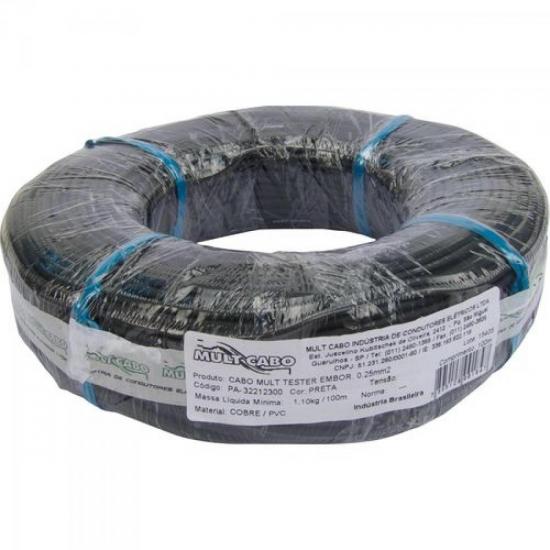 Fio Mult Teste Preto MULT CABO 100m por 0,00 à vista no boleto/pix ou parcele em até 1x sem juros. Compre na loja Mundomax!