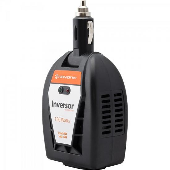 Inversor de Onda Modificada 12VDC/127V USB 150W HAYONIK por 0,00 à vista no boleto/pix ou parcele em até 1x sem juros. Compre na loja Mundomax!