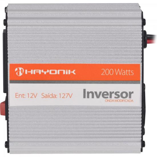 Inversor de Onda Modificada 12VDC/127V USB 200W HAYONIK por 192,90 à vista no boleto/pix ou parcele em até 7x sem juros. Compre na loja Mundomax!