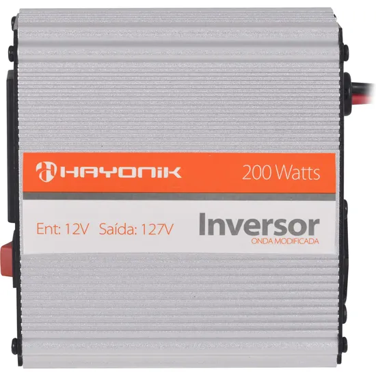 Inversor de Onda Modificada 12VDC/127V USB 200W HAYONIK (50080)