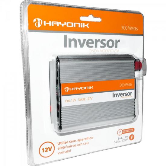 Inversor de Onda Modificada 12VDC/127V USB 300W HAYONIK por 0,00 à vista no boleto/pix ou parcele em até 1x sem juros. Compre na loja Mundomax!