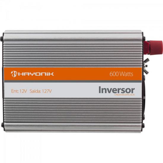 Inversor de Onda Modificada 12VDC/127V USB 600W HAYONIK por 0,00 à vista no boleto/pix ou parcele em até 1x sem juros. Compre na loja Mundomax!