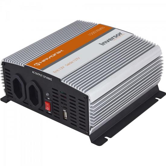 Inversor de Onda Modificada 12VDC/127V USB 1500W HAYONIK por 0,00 à vista no boleto/pix ou parcele em até 1x sem juros. Compre na loja Mundomax!