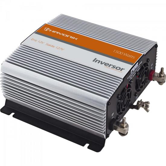 Inversor de Onda Modificada 12VDC/127V USB 1500W HAYONIK por 0,00 à vista no boleto/pix ou parcele em até 1x sem juros. Compre na loja Mundomax!