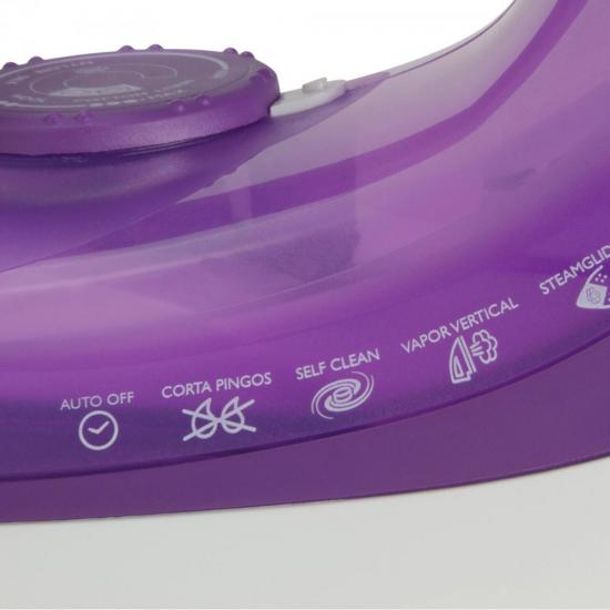 Ferro a Vapor RI2960/02 2200W 220V Branco/Violeta PHILIPS WALITA por 0,00 à vista no boleto/pix ou parcele em até 1x sem juros. Compre na loja Mundomax!