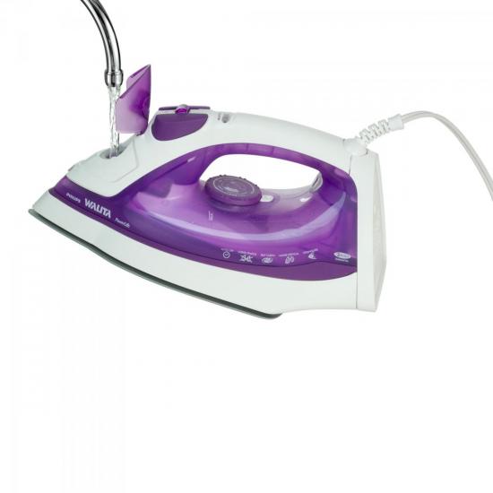 Ferro a Vapor RI2960/02 2200W 220V Branco/Violeta PHILIPS WALITA por 0,00 à vista no boleto/pix ou parcele em até 1x sem juros. Compre na loja Mundomax!