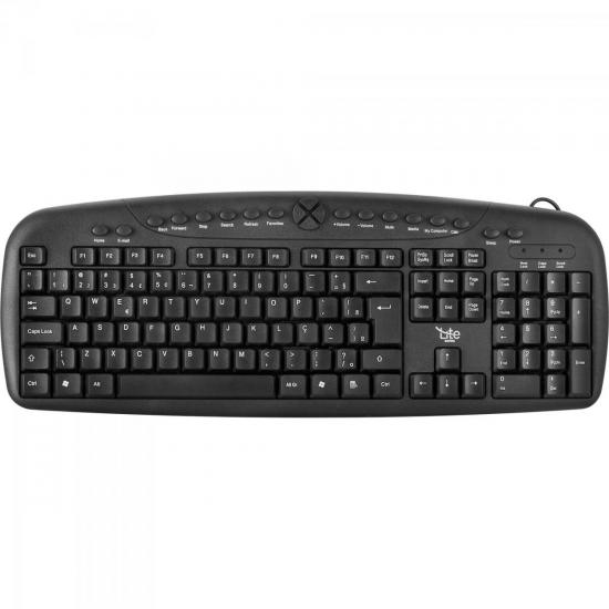 Teclado Multimídia USB MKL-101 Preto LITE por 0,00 à vista no boleto/pix ou parcele em até 1x sem juros. Compre na loja Mundomax!