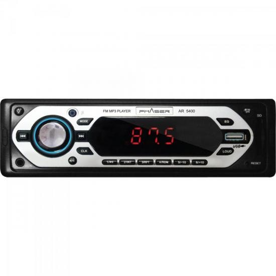 Auto Rádio USB/SD AR 5400 PHASER por 0,00 à vista no boleto/pix ou parcele em até 1x sem juros. Compre na loja Mundomax!